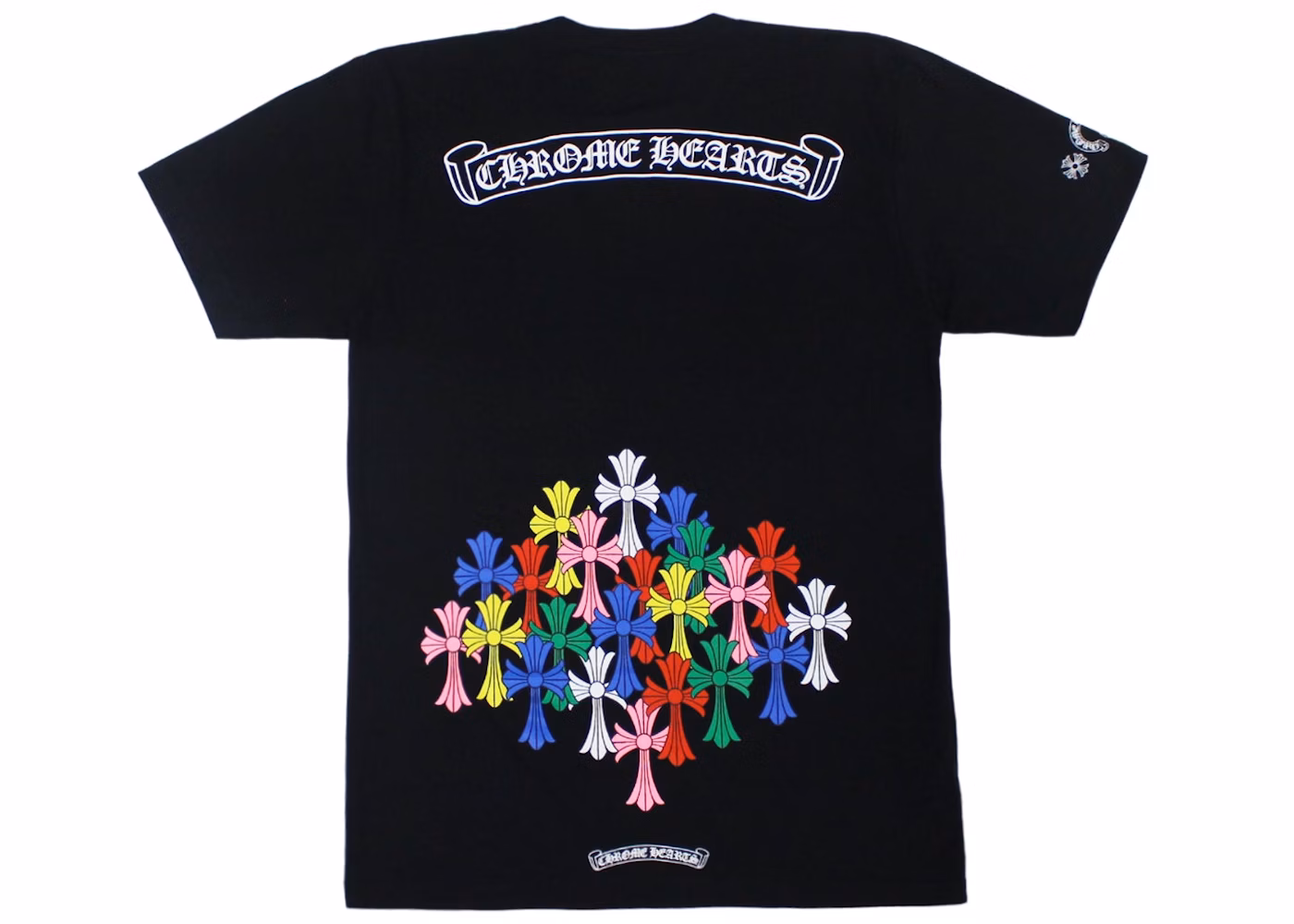Chrome Hearts Multi Color Cross T-shirt Black Chrome Hearts Multi Color Cross T-shirt Black