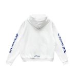 Chrome Hearts Blue Scroll White Zip Up Hoodie
